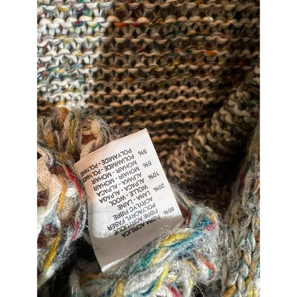 Cocogio Wool Western Open Front Cardigan Long Sweater Made In Italy Womens Sz S - Picture 4 of 6